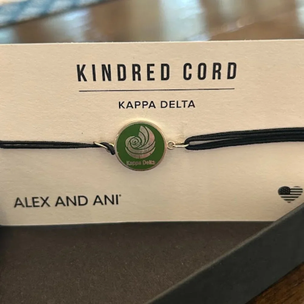 NIB Alex and Ani Kindred Cord Bracelet Sterling Silver Kappa Delta